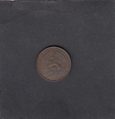 Beschrijving: 1 Cent WILHELMINA  